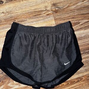 Nike Women's Charcoal and Black Athletic Shorts